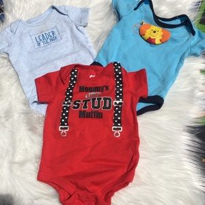 BUNDLE of 3 short sleeve onesies